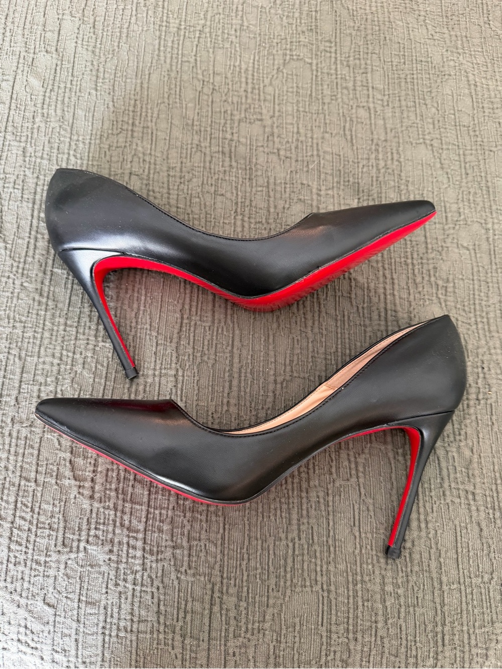 Source Unknown Black Pointed-Toe Stiletto Sexy Red Heels Date Night Baddy